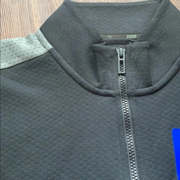 Puma Logo Jacket Full Zip Track Jacket Cardigan Black - Picture 6 of 13